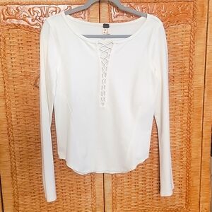 Free People lace up top